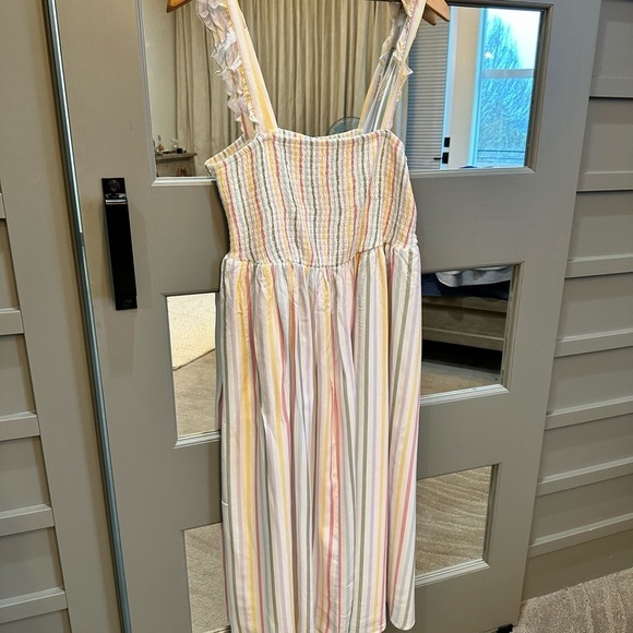 Torrid Smocked Midi Striped Dress 1X NWT - Picture 2 of 8